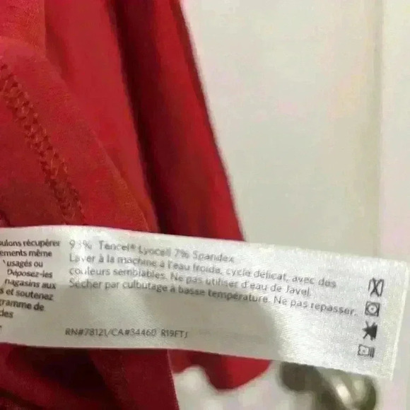 Eileen Fisher Red Top Size Medium Blouse MP - Picture 3 of 4